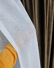 Perdea Claire crem din material plin ca textura tip in gros