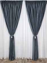 Draperie catifea gri inchis blackout 90%