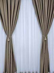 Draperie simpla grej blackout 90%, model Damian