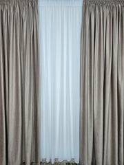 Draperie Aldi catifea crem capucino roz blackout 90%