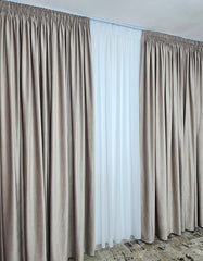 Draperie Aldi catifea crem capucino roz blackout 90%