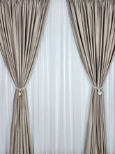 Set Aldi: perdea alba simpla din voal cu draperie catifea crem capucino roz blackout 90%