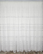 Perdea Evelina din tul cu broderie alba