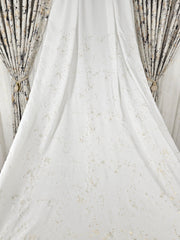 Perdea Lucia din matase cu insertii aurii