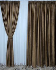 Draperie catifea maro ciocolata Blackout 90%