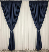 Colectia Blackout: Perdea Matase Ivoire Si Draperie Bluemarin Blackout 98%