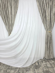 Draperie Milano catifea grej deschis cu insertii aurii