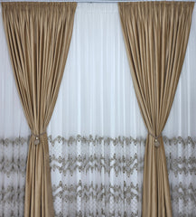 Perdea Pixi Bamboo Cu Broderie