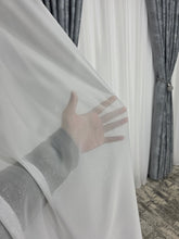 Colectia Santorini: Perdea alba cu sclipici și Draperie Catifea Gri tip vopsea pensulata si insertii aurii