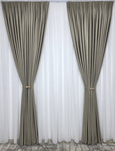 Draperie Amsterdam din catifea grej tip velura