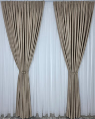 Draperie Amsterdam Catifea Crem Tip Velura – Ideala pentru Livinguri Luminoase cu Canapele Crem, Mobilier Bej sau Lemn Natur – Confectionata pe Comanda