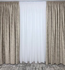Perdea Gloria Alba din Matase Nesifonabila – Ideala pentru Livinguri Luminoase cu Canapele Crem, Mobilier Alb sau Lemn Natur – Confectionata pe Comanda