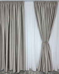 Draperie Grej Roze Catifea Garantat Opaca model Premium blackout 100%