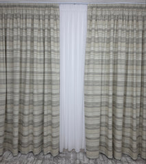 Draperie George semioapca in nuante de crem maro