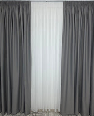Draperie simpla gri cenusiu blackout 98%