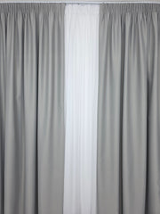 Draperie simpla gri deschis blackout Ideala pentru dormitoare si livinguri moderne in culori albe, gri si crem