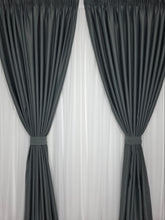 Draperie simpla gri inchis blackout 80% Ideala pentru Living Modern Si Dormitor In Culori Albe,Crem Sau Gri