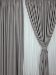Draperie gri blackout Ideală pentru Livinguri Moderne și Dormitoare în Nuanțe Crem, Bej sau Alb