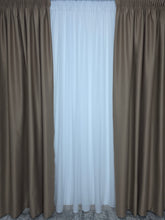 Draperie Simplă Cappuccino Blackout 80% Varianta 110 – Ideală pentru Living și Dormitor în Nuanțe Crem, Bej și Lemn Natur