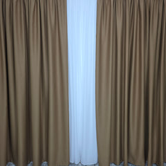 Draperie simpla caramel cu lapte blackout Ideală pentru Livinguri și Dormitoare în Nuanțe Crem, Bej sau Alb