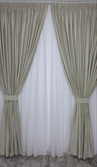 Draperie Simpla Catifea Bej Deschis Ivory Blackout 70% – Draperie eleganta pentru living si dormitor, confectionata pe comanda