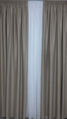 Draperie grej blackout 80% Ideala pentru Livinguri cu Canapele Crem, Mobilier Gri si Decoruri Bej sau Albe