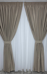 Draperie grej blackout 80% Ideala pentru Livinguri cu Canapele Crem, Mobilier Gri si Decoruri Bej sau Albe