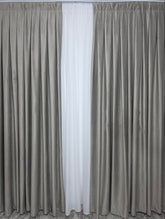 Draperie Simpla Catifea Gri Bej Blackout – Ideala pentru Livinguri Moderne cu Canapele Crem, Mobilier Gri sau Lemn Natur si Decoruri Bej-Gri