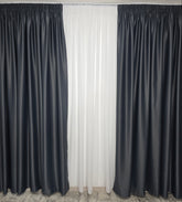 Draperie simpla gri antracit blackout Perfecta pentru livinguri si dormitoare moderne in culori gri,albe sau accente de negru