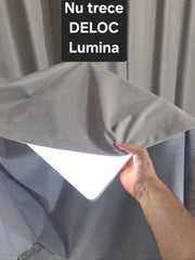 Set Premium Crem Inchis Gri - Grej Inchis Catifea Usor Lucioasa Blackout Total – Nu Permite Deloc Patrunderea Luminii – Ideal pentru Livinguri si Dormitoare Elegante – Confectionat pe Comanda Casablanca Magazin