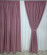 Ideala pentru living si dormitor cu pat sau canapea roz, pereti albi si mobilier alb - Draperie Premium Roz din Catifea Usor Lucioasa, Blackout 100%, Garantat Opaca, Nu Permite Deloc Trecerea Luminii - confectionata pe comanda