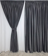 Draperie Simpla Catifea Gri Inchis Antracit – Ideala pentru Living si Dormitor in nuante de alb sau gri – Confectionata pe Comanda Casablanca Magazin