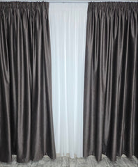 Draperie Premium Maro Catifea Garantat Opaca-Nu permite luminii sa treaca