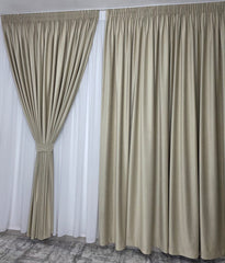 Draperie Venus Din Catifea Sampanie Tip Velura - Ideala Pentru Livinguri Si Dormitoare Luminoase - Confectionata Pe Comanda Casablanca Magazin
