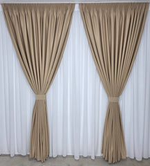 Draperie Crem Mustar 80% Blackout - Ideala Pentru Livinguri Si Dormitoare Luminoase