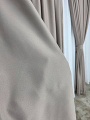 SET LOUIS: PERDEA DIN MATASE ALB IMACULAT NESIFONABILA SI DRAPERIE GREJ BLACKOUT - IDEAL PENTRU DORMITOARE SI LIVINGURI LUMINOASE