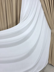 SET ASIA: PERDEA TIP MATASE CU ASPECT DE IN NESIFONABILA SI DRAPERIE CREM MUSTAR BLACKOUT - IDEAL PENTRU LIVINGURI SI DORMITOARE LUMINOASE