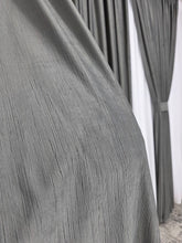 Ideala pentru living si dormitor cu pat sau canapea gri, pereti albi si mobilier alb sau gri - Draperie Amsterdam din Catifea Tip Velura Gri Inchis - confectionata pe comanda