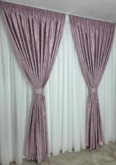 Draperie Spania din Catifea Roz Pudra cu Insertii Aurii – Ideala pentru Living si Dormitor, Pat sau Canapea Crem, Bej, Alb ori Gri, Pereti Albi si Mobilier Alb, Crem sau Bej – Confectionata pe Comanda