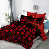 Lenjerie finet, culoare negru, model Stele, cearceaf normal 235x250, Cod: AA6031