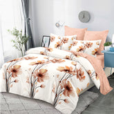 Lenjerie finet, culoare Alb, model Floral , cearceaf normal 235x250, Cod: AA6033