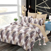 Lenjerie finet, alb negru maro beh, cearceaf cu elastic 160/180x200, Cod: B6041