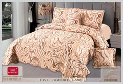 Set Cuvertura Pat Dublu Matlasata Bumbac + 4 fete perna ES308