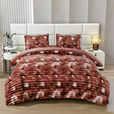 Lenjerie Cocolino Premium Efect Fulg de Nea, 4 Piese, pentru Pat Dublu cu Saltea 160x200 sau 180x200 cm – Husa Pilota 200x230 cm, 2 Fete de Perna 50x70 cm – Material Moale si Cald