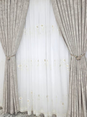 Set Ambra – Perdea din In si Draperie Bej Decorativa – ideal pentru livinguri si dormitoare naturale cu canapele crem, bej, gri deschis sau alb si mobilier lemn natur sau alb – confectionat pe comanda