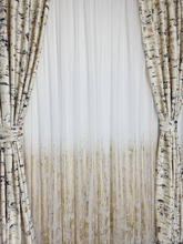 Draperie Golden din Catifea Bej cu Insertii Aurii Blackout 90%