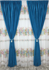Set Noah – Perdea din Voal cu Model Floral si Draperie Catifea – Set elegant pentru living si dormitor in nuante alb, crem, bej si gri, confectionat pe comanda