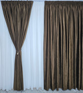 Draperie din Catifea Maro – Draperie eleganta pentru living si dormitor in nuante alb, crem, bej, maro si lemn natur, confectionata pe comanda