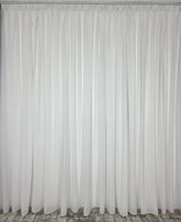 Perdea triplu voal ivoire, material plin ca textura, nesifonabila