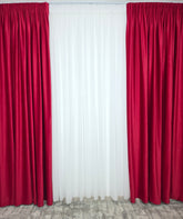 Draperie catifea rosie blackout 90%